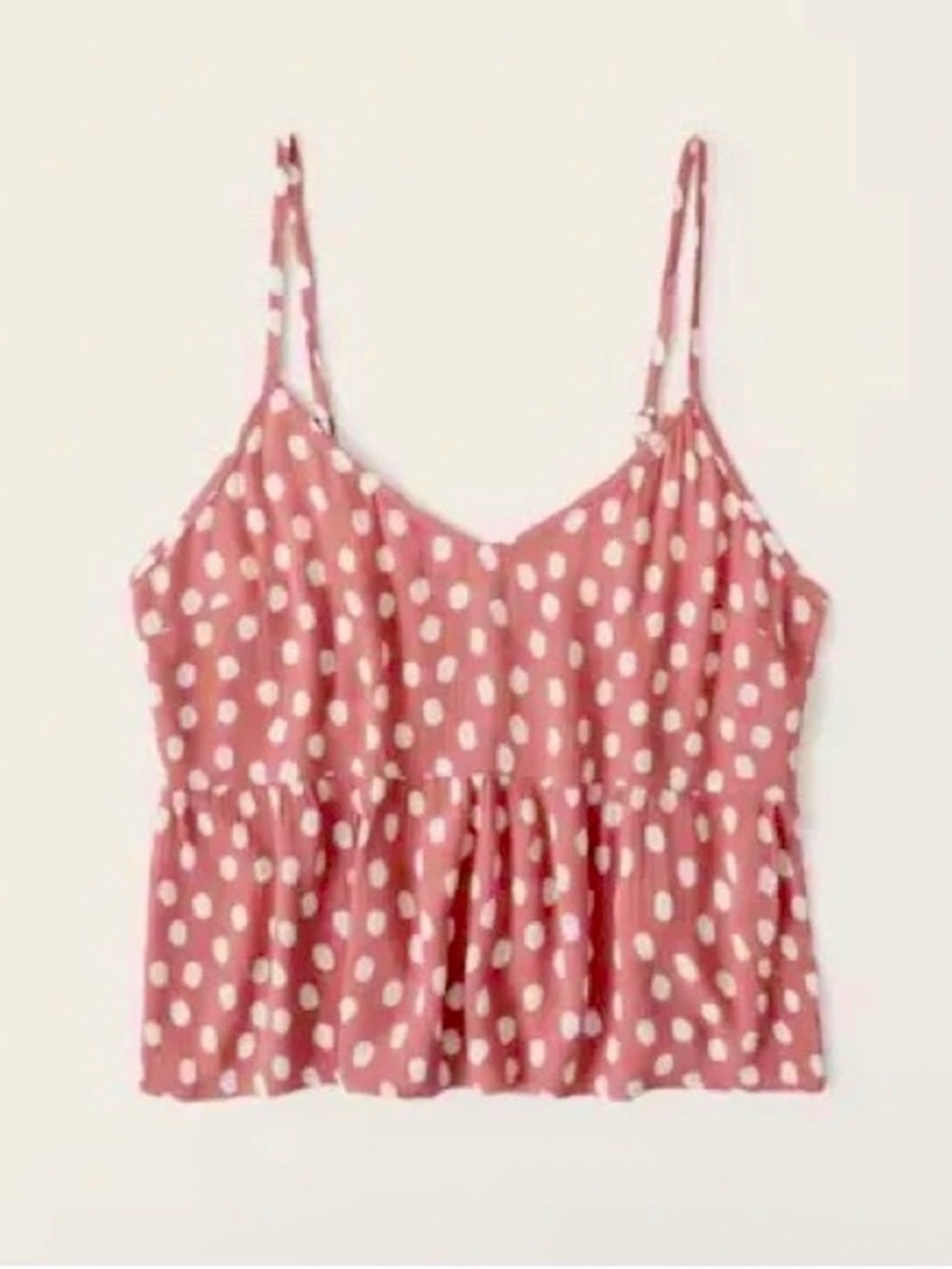 NWT Abercrombie & Fitch Pink Polka Dot Tank Top